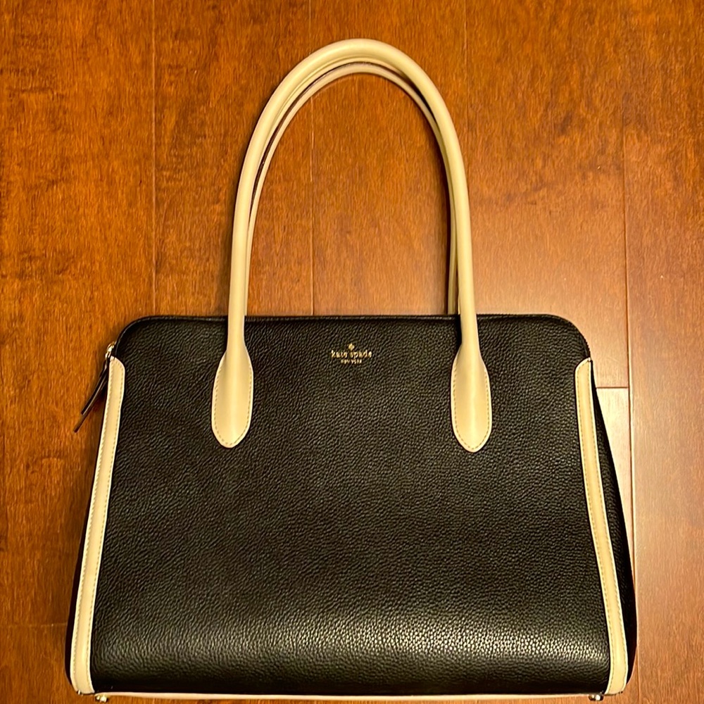 Large Black and Ivory Kate Spade Satchel